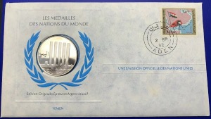 Médaille Argent massif des nations du Monde - YEMEN