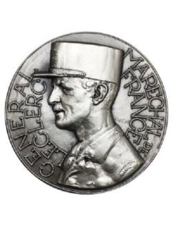 Médaille General Leclerc bronze argenté 