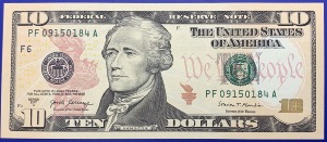 Etats-Unis, Billet 10 dollars Atlanta, Hamilton, Neuf