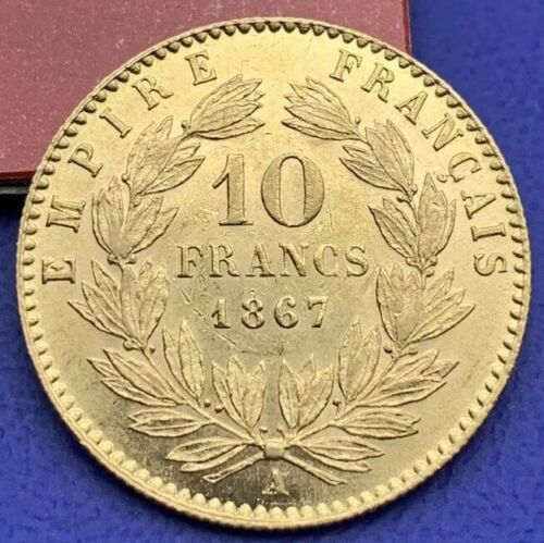 10 Francs Or Napoléon III Tête Laurée 1867 A