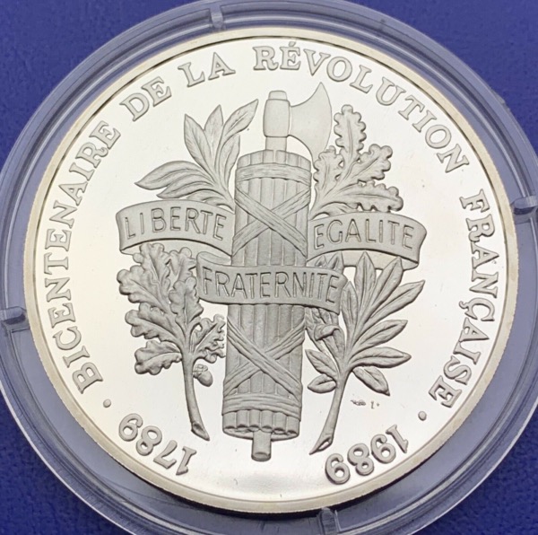 Médaille Argent Bicentenaire de la Révolution - Le pont D’Arcole