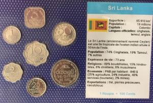 Sri Lanka série pièces FDC 