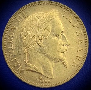 50 Francs or Napoléon III 1865 A Paris