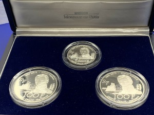 Coffret BE 1992 Monnaie de Paris 5 & 100 Francs Argent Terres Australes