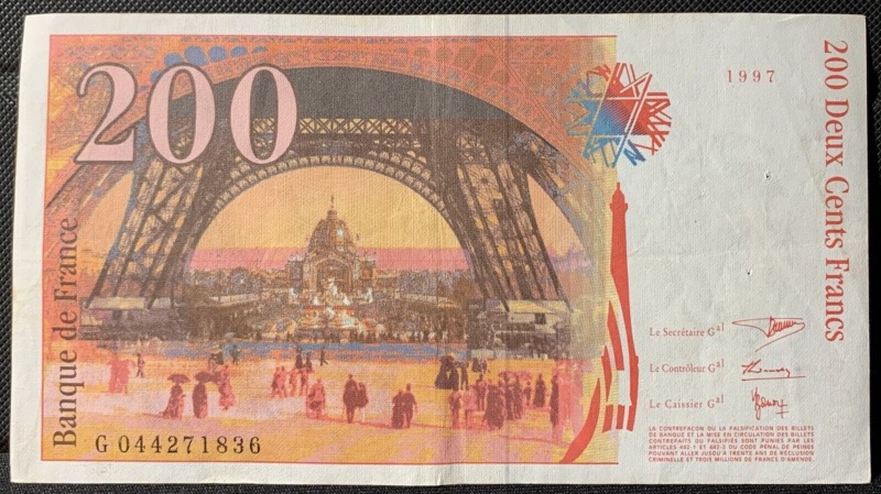 200 Francs Gustave Eiffel 1997