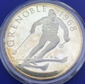 Médaille argent, Histoire des Jeux Olympiques, Grenoble 1968, Jean Claude Killy
