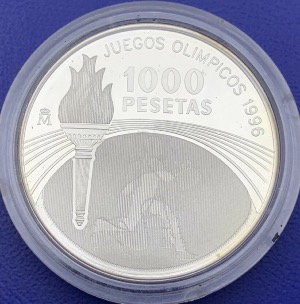 Monnaie Argent, 1000 Pesetas Espagne 1995, Olympiades Atlanta