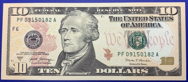 Etats-Unis, Billet 10 dollars Atlanta, Hamilton, Neuf