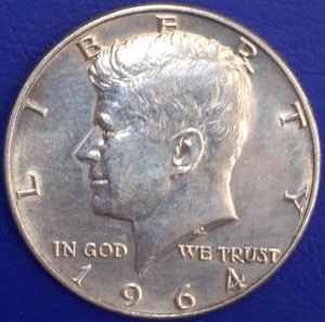 1/2 Dollar argent USA Kennedy 1964 Denver
