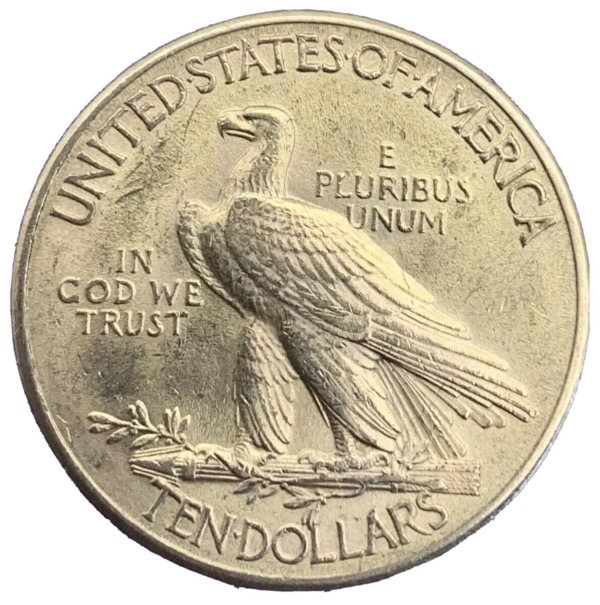 Monnaie or 10 dollars tête d'indien 1912, Etats-unis
