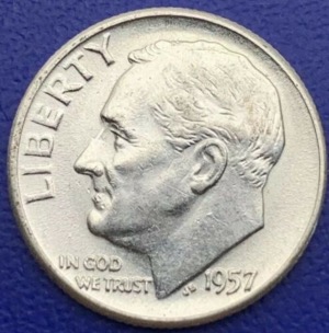 1 Dime argent Roosevelt 1957 États-Unis