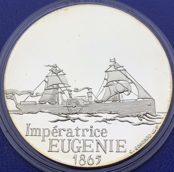Médaille Argent - Navire, Impératrice Eugénie 1865