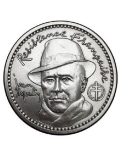 Médaille Jean moulin bronze argenté