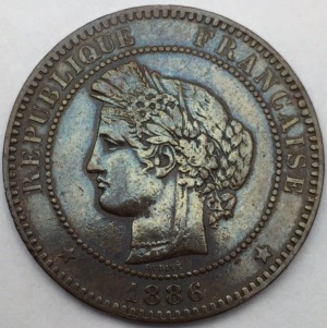 Ceres 10 centimes 1886 A