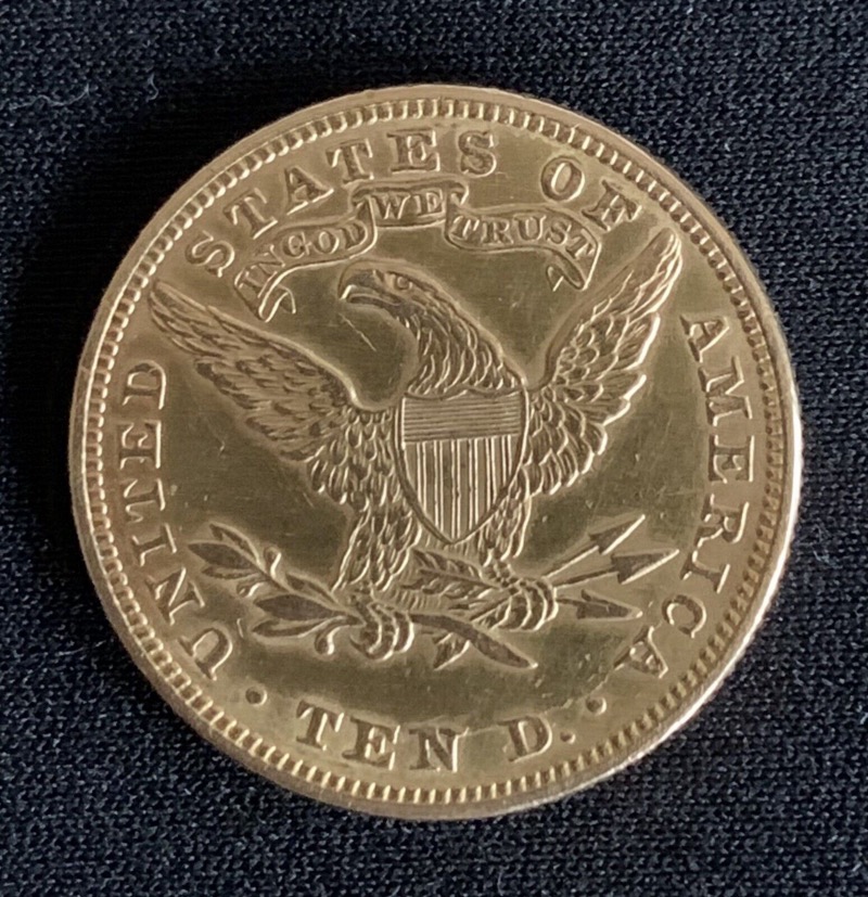 10 dollars or Liberté 1881, Etats-unis