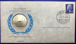 Médaille Argent massif des nations du Monde - DANEMARK