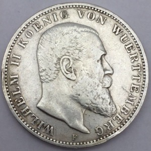 3 Drei mark Wilhelm II 1913 F