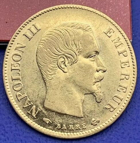 10 Francs Or Napoléon III Tête nue 1858 A