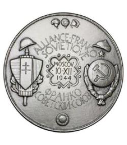 Médaille alliance Franco soviétique bronze argenté