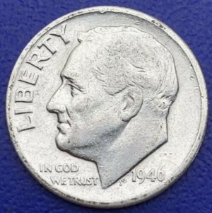 10 cents Roosevelt Dime 1946 Etats-Unis argent