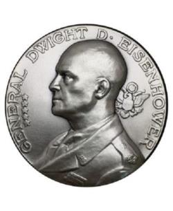 Médaille general Eisenhower bronze argenté