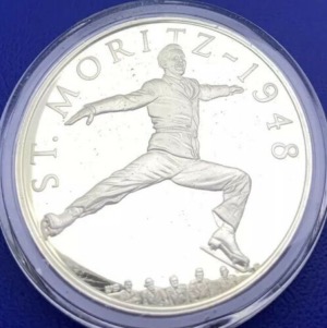 Médaille argent, Histoire des Jeux Olympiques, Saint Moritz 1948