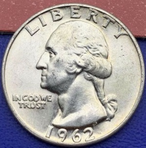 Quarter Dollar argent Washington 1962, Etats-Unis