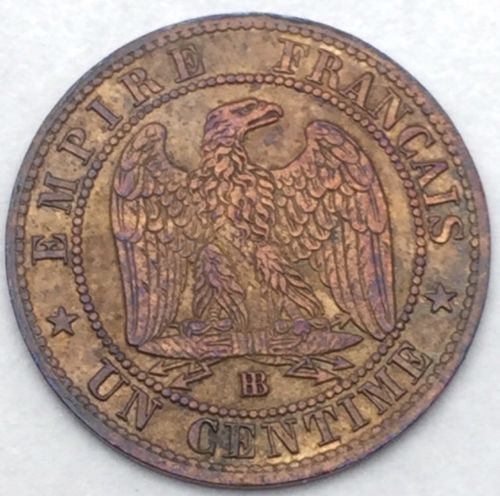 1 centime Napoléon III tête laurée 1861 BB