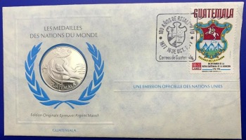 Médaille Argent massif des nations du Monde - GUATEMALA