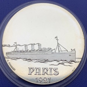 Médaille Argent - Navire, Paris 1921