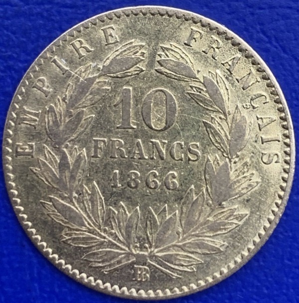 10 Francs or Napoléon III Tête Laurée 1866BB