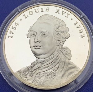 Médaille Argent Bicentenaire de la Révolution - Louis XVI 1754-1793