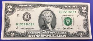Thomas Jefferson, Etats-Unis, Billet 2 dollars 2003, New York