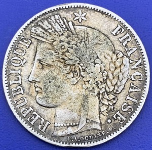 5 francs Cérès 1849 A