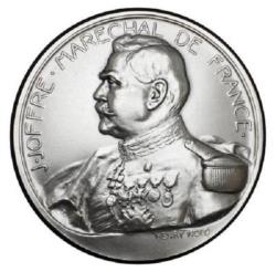 Médaille J.Joffre marechal de France Bronze argenté 
