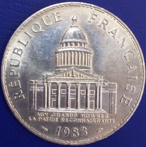100 francs argent Panthéon 1983