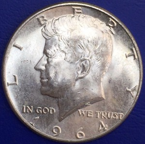 1964D Kennedy Half dollar États-Unis