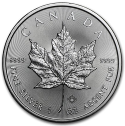Maple leaf 5 dollars canada 2017 1 oz argent pur