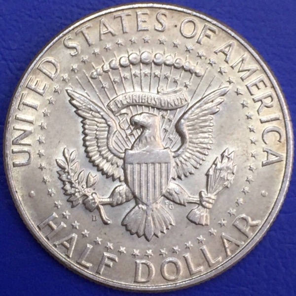 1/2 Dollar Kennedy Half dollar 1964D (argent 900)