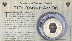 Médaille Toutankhamon, Collection Trésors D’Egypte