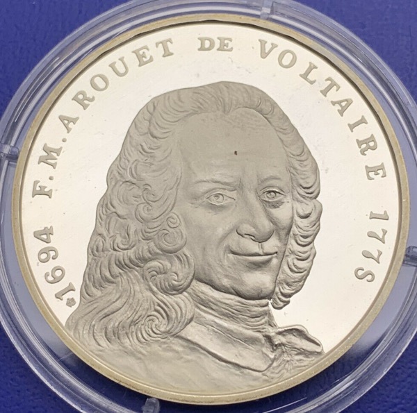 Médaille Argent Bicentenaire de la Révolution - Voltaire