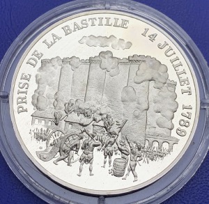 Médaille Argent Bicentenaire de la Révolution - Prise de la Bastille
