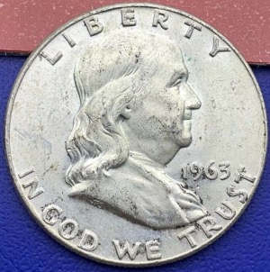 États-Unis Half dollar Franklin 1963