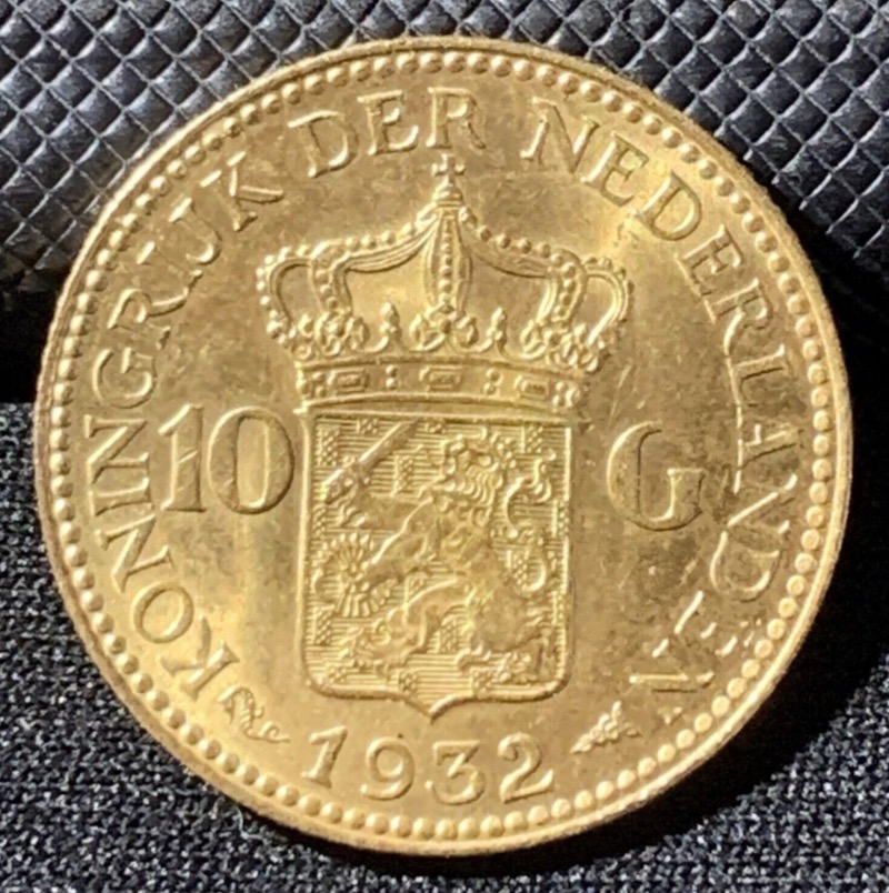 Pièce or 10 Gulden 1932 Pays-Bas