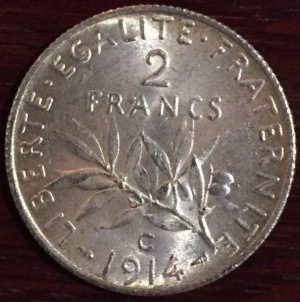 2 Francs Semeuse 1914 C