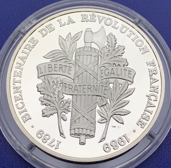 Médaille Argent Bicentenaire de la Révolution - Muscadin et Merveilleuse
