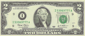 2 dollars 2003 Etats-Unis billet neuf collection I MINNEAPOLIS