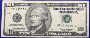 Etats-Unis, Billet 10 dollars Richemond 1999, Hamilton