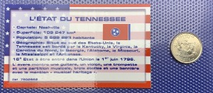 Etats-Unis Quarter dollar État du Tennessee UNC, année 2002