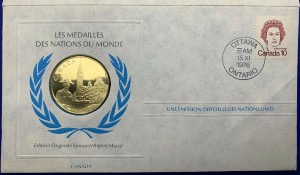 Médaille Argent massif des nations du Monde - CANADA